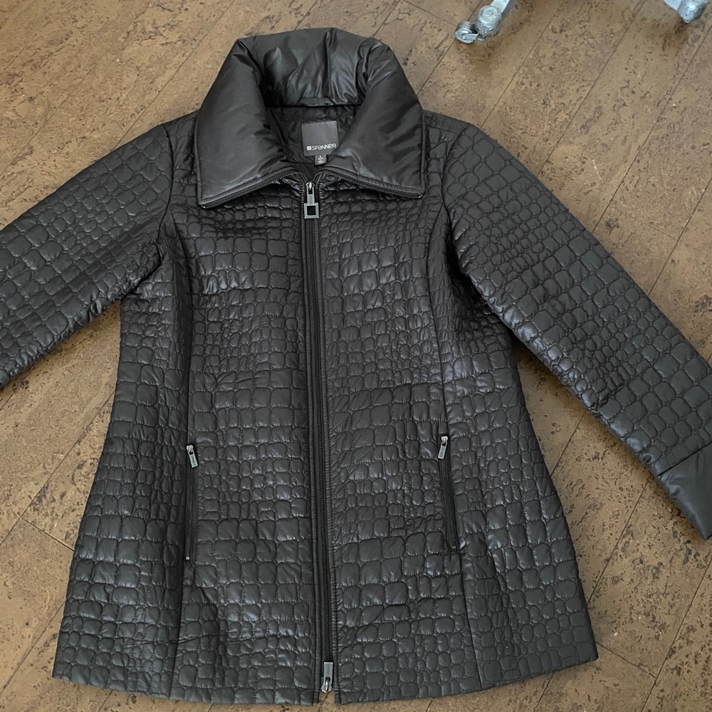 SPANNER Dark Brown Quilted Lightweight Puffer Jacket Size Large - Picture 10 of 17